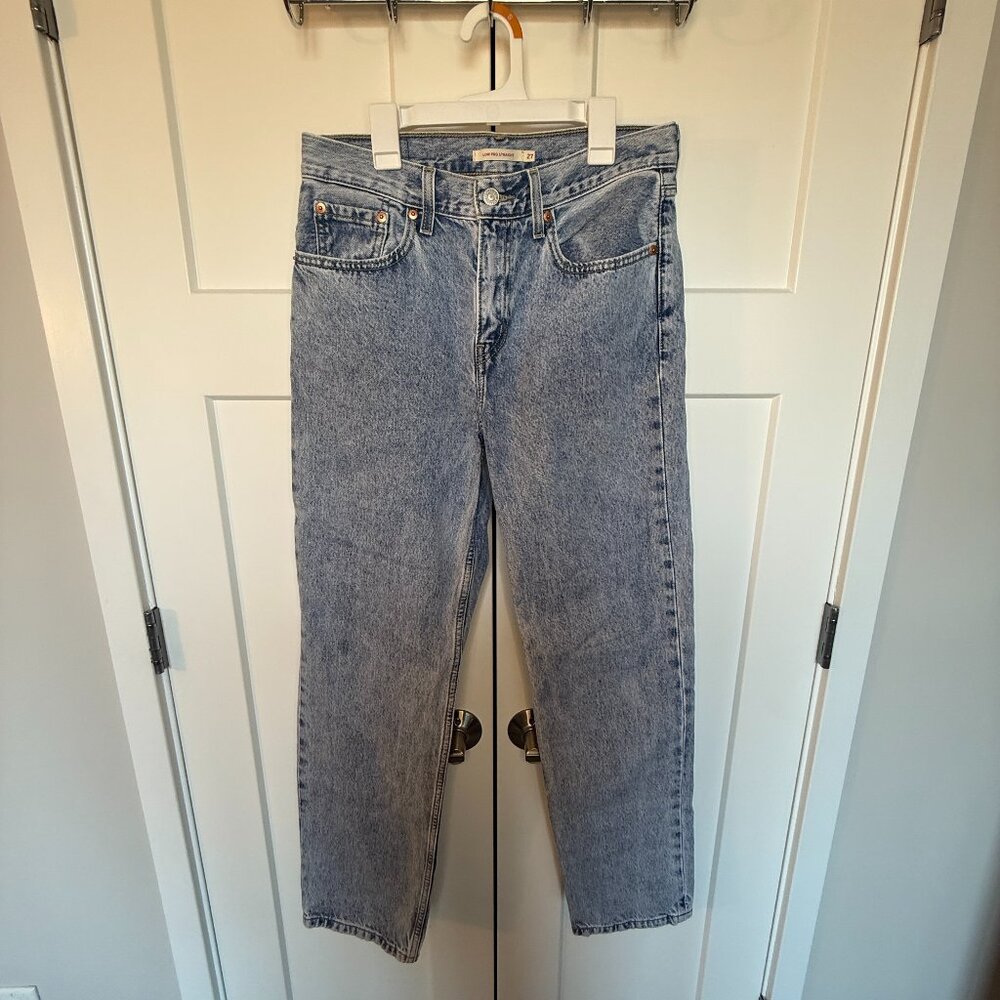 Levi's Low Pro Straight Leg Women's Blue Light Wash Denim Jeans Size 27x30